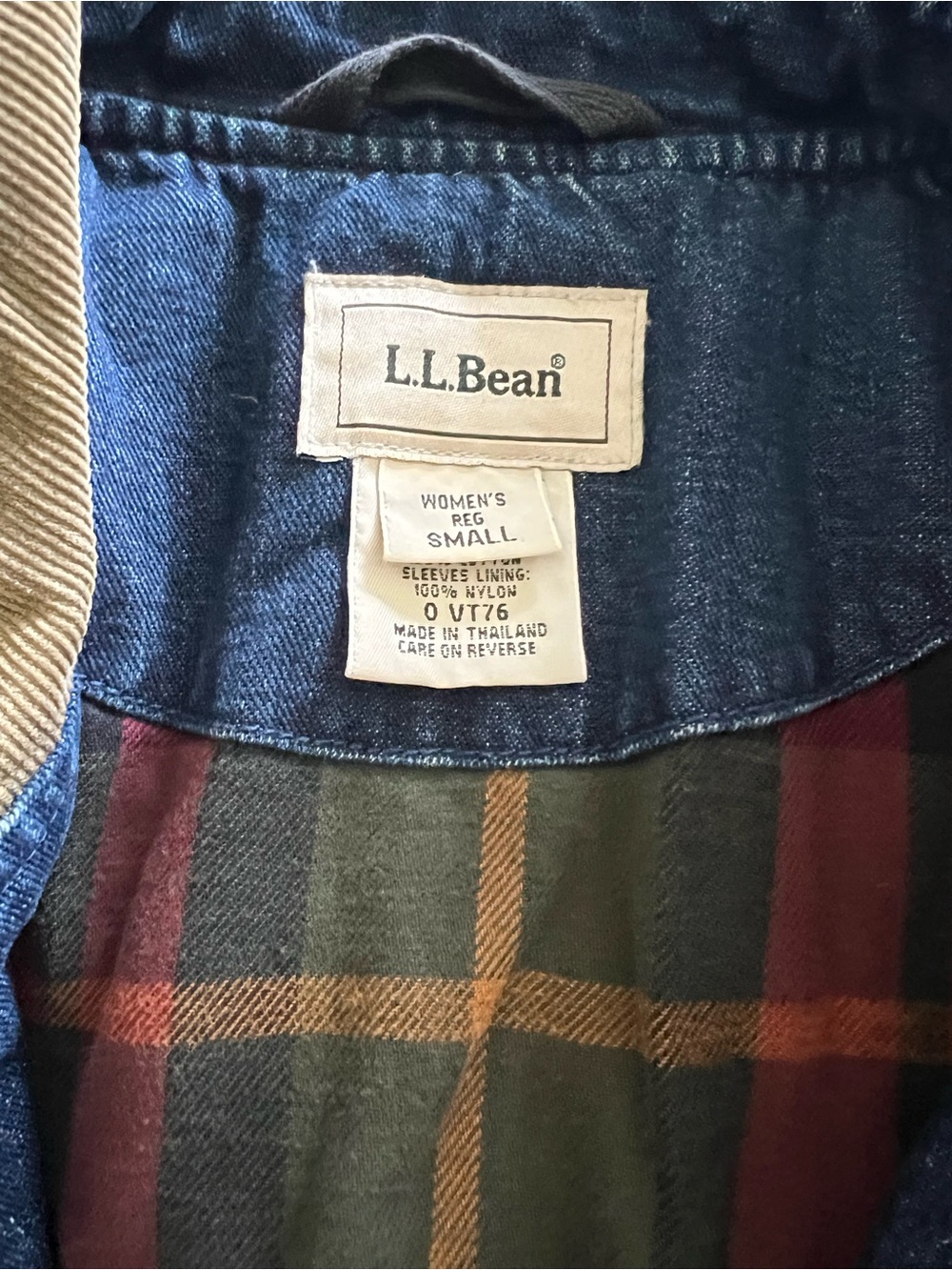 Women’s L.L. Bean 90’s vintage Blue Denim Barn Jacket lined size small - Picture 5 of 12